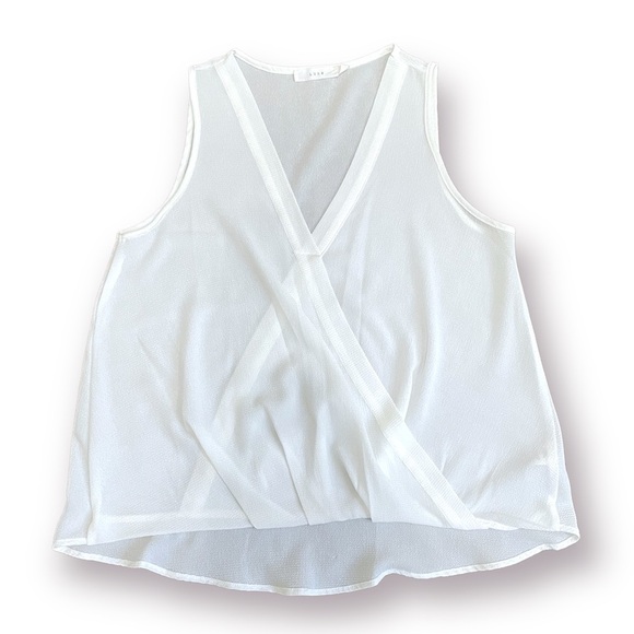 White Surplice Draped V-Neck Tank Nordstrom Lush - Picture 4 of 8